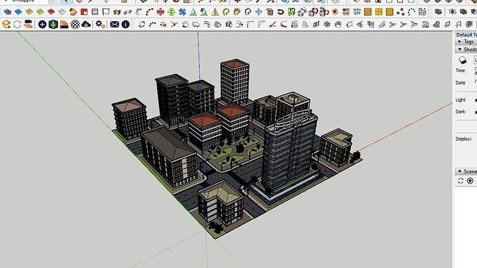CITY 01 Low-poly 3D model 3