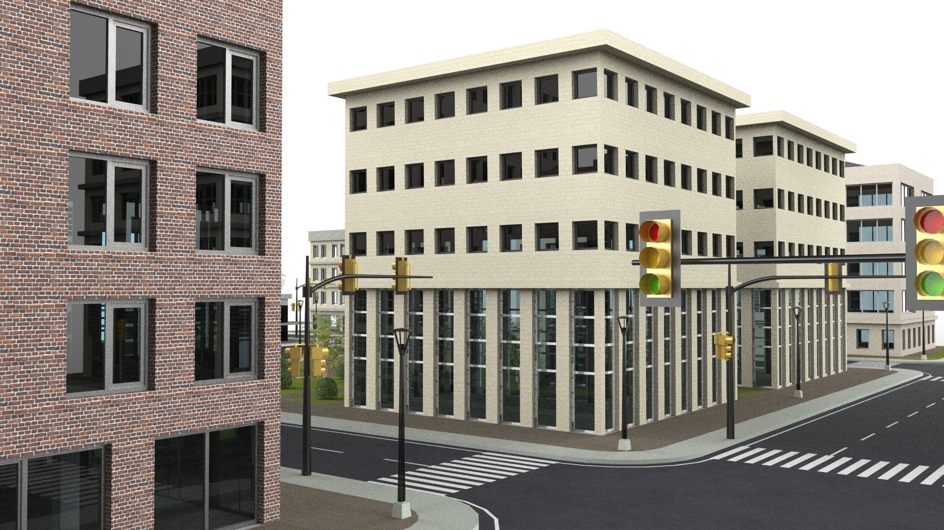 CITY 01 Low-poly 3D model_38