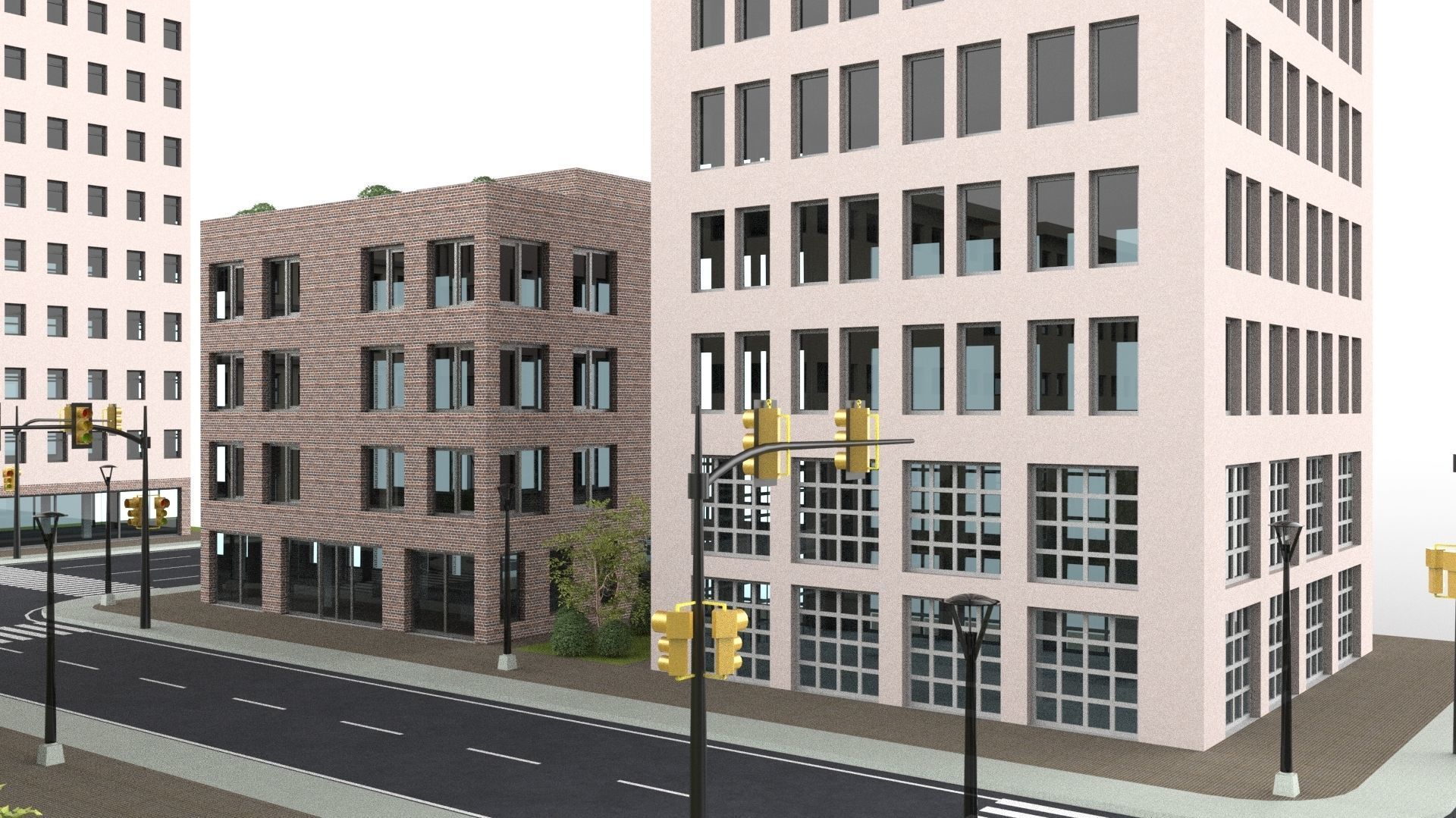 CITY 01 Low-poly 3D model_33