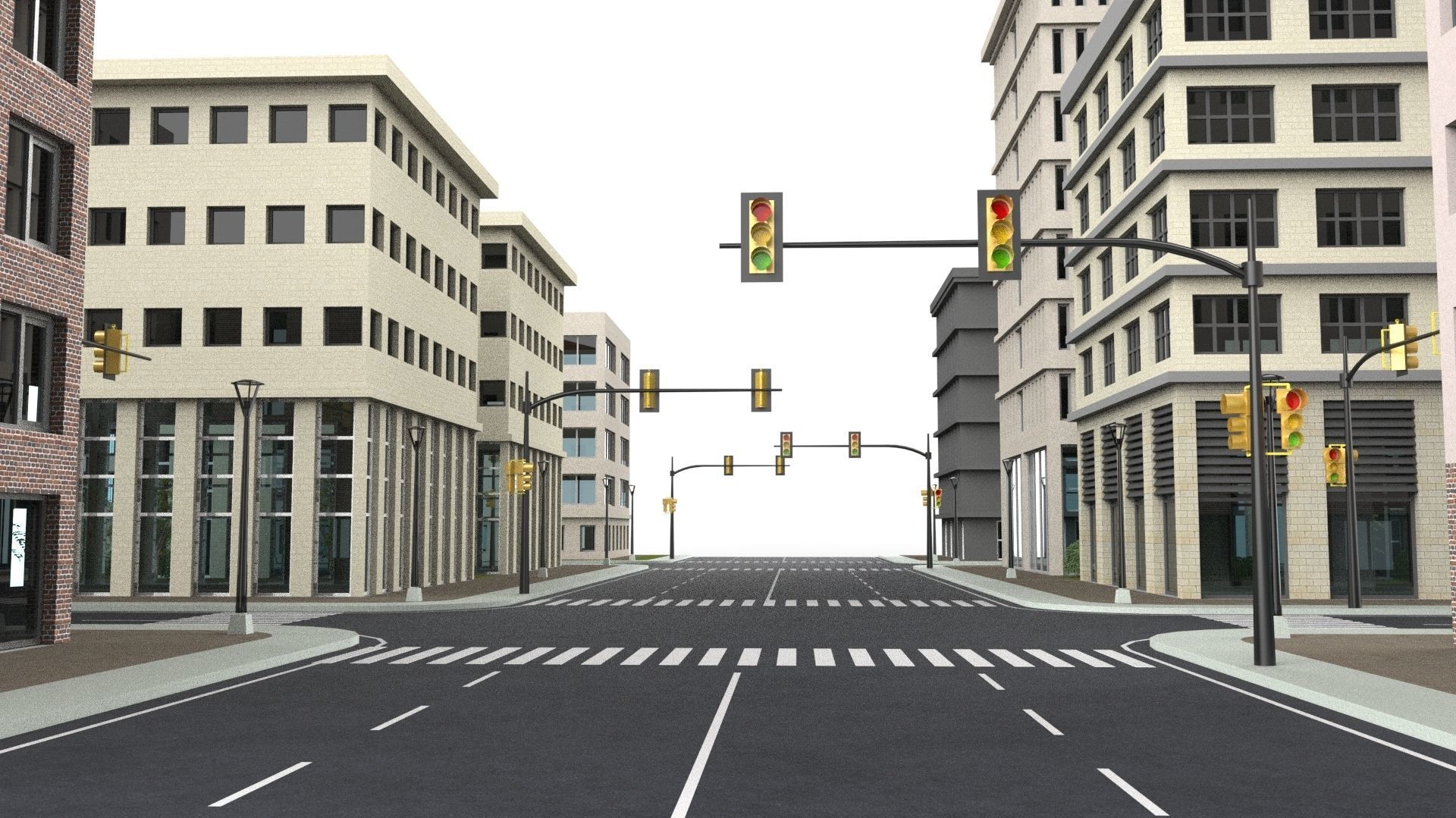 CITY 01 Low-poly 3D model_22