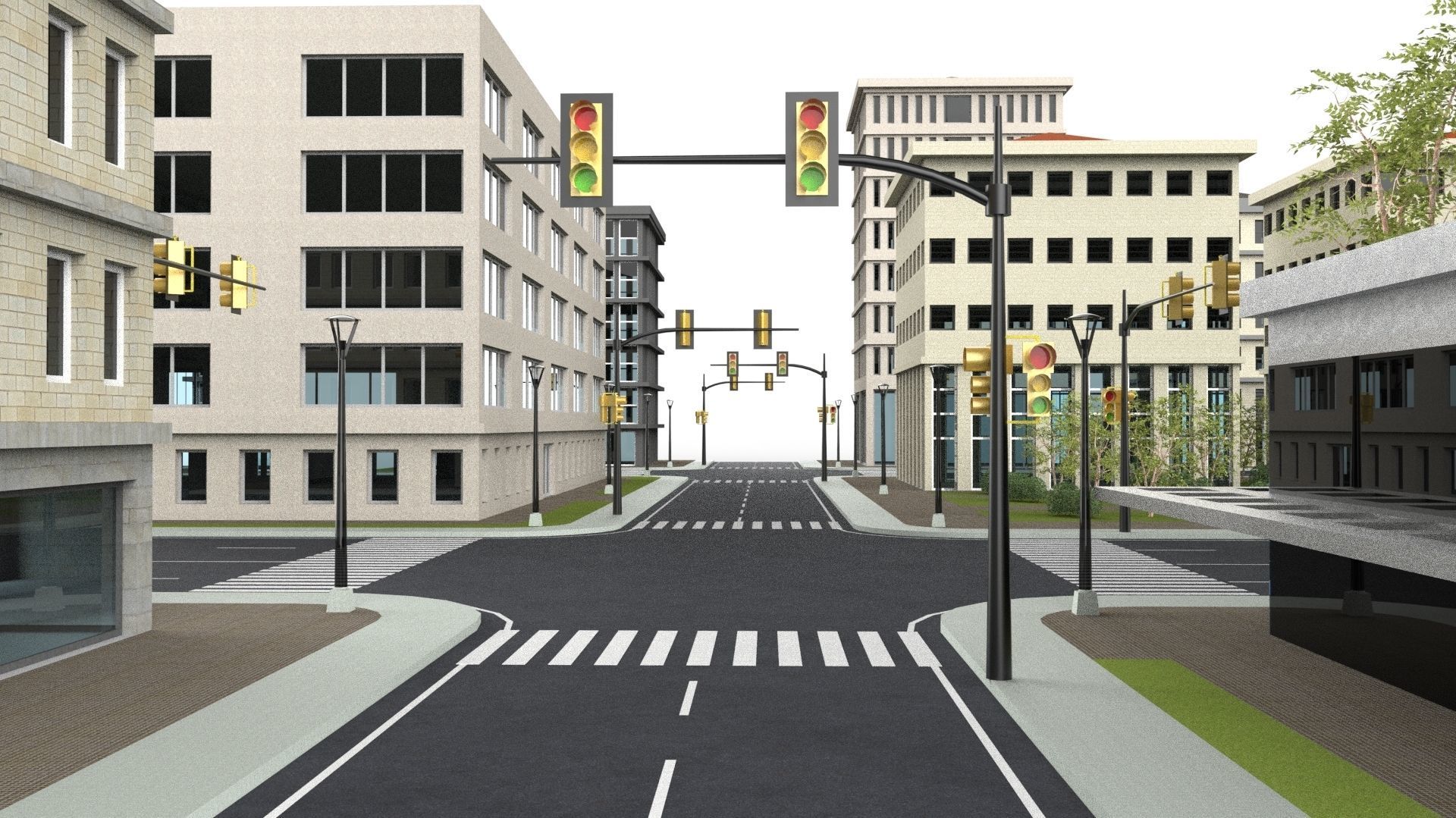 CITY 01 Low-poly 3D model_21