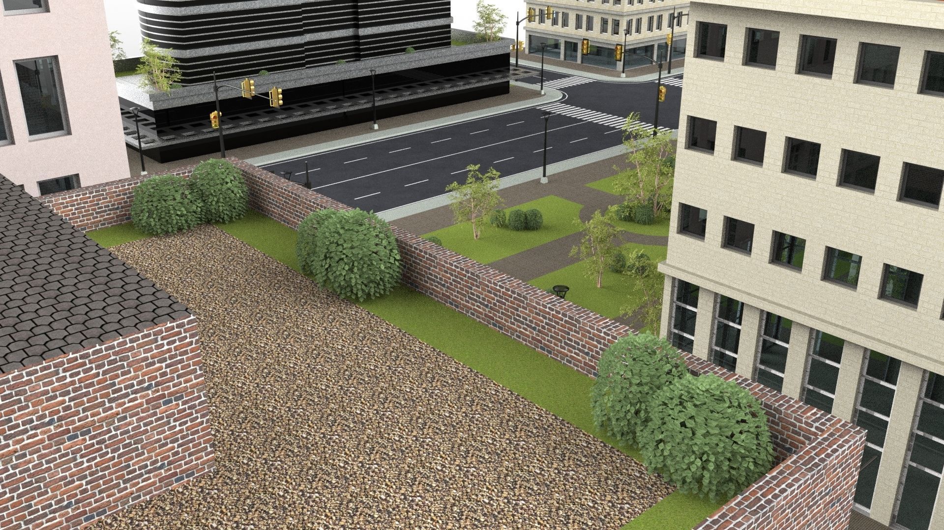 CITY 01 Low-poly 3D model_42