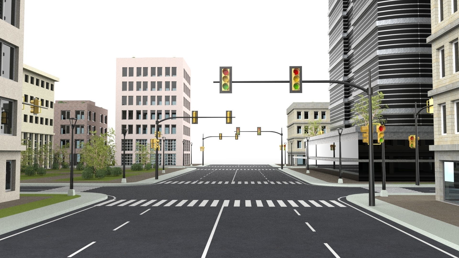 CITY 01 Low-poly 3D model_20