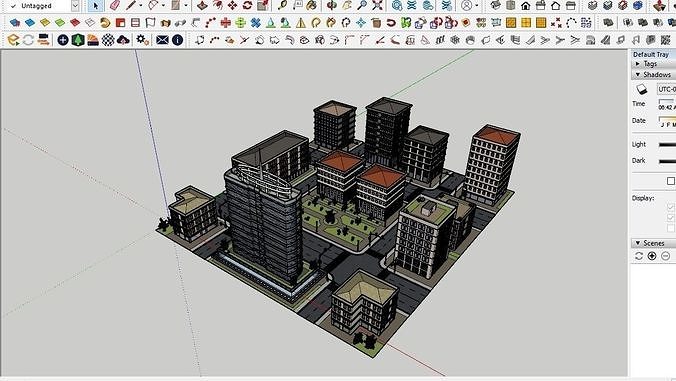CITY 01 Low-poly 3D model 5