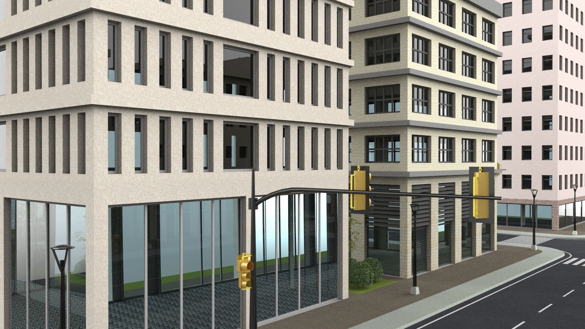 CITY 01 Low-poly 3D model_37