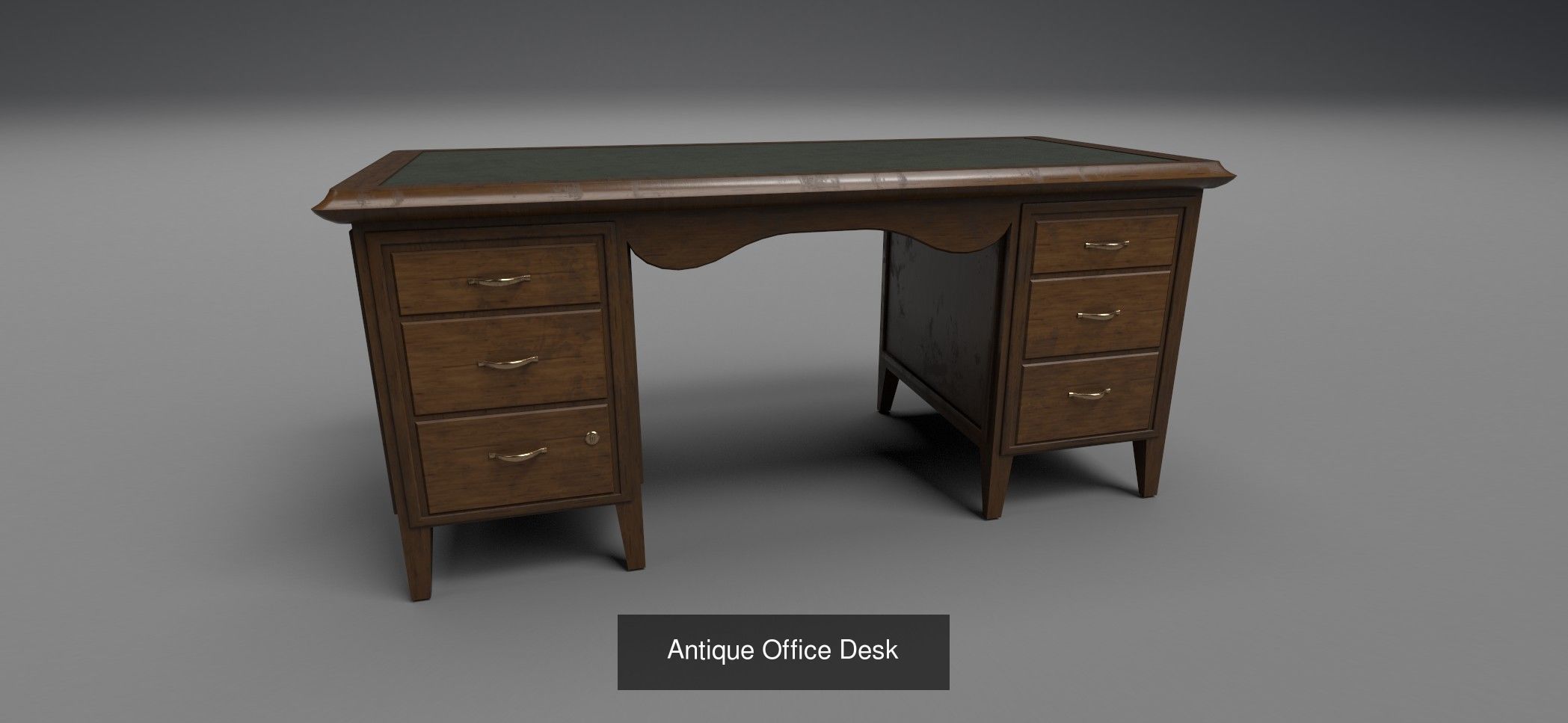 Vintage Desks 3D Model Collection_1
