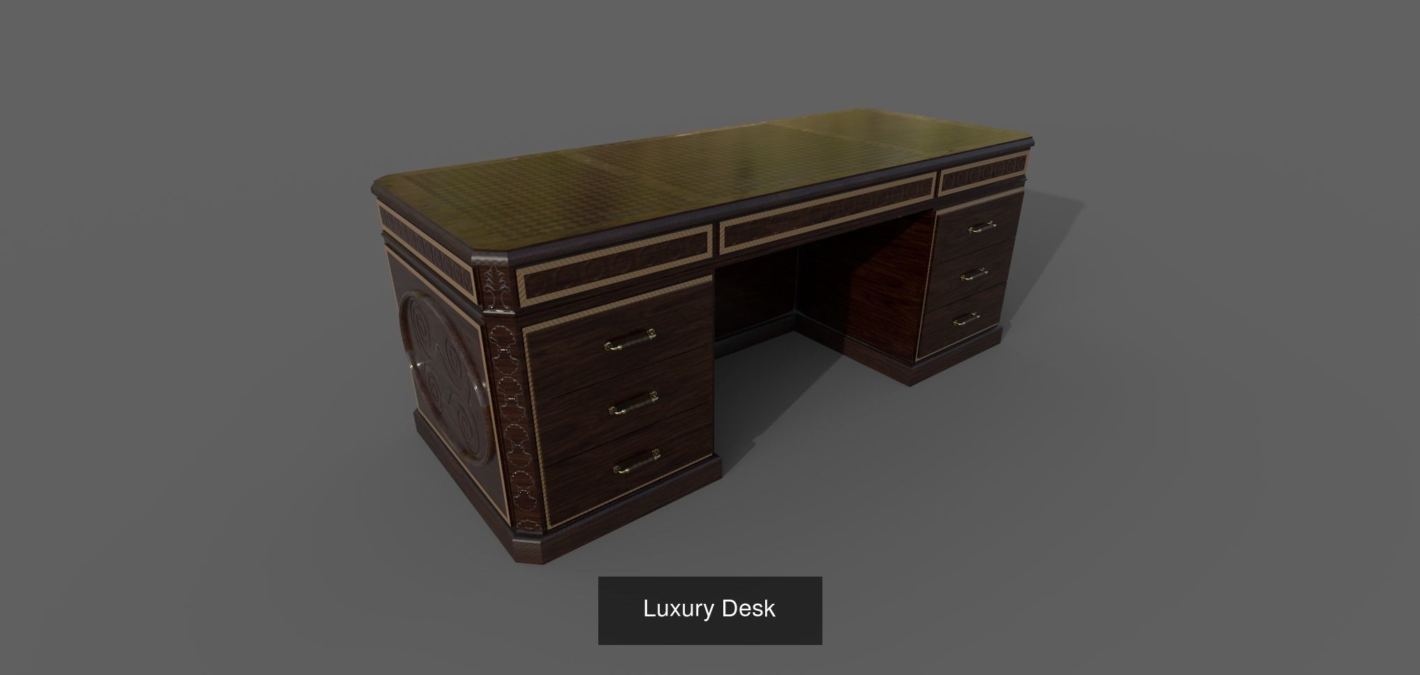 Vintage Desks 3D Model Collection_3
