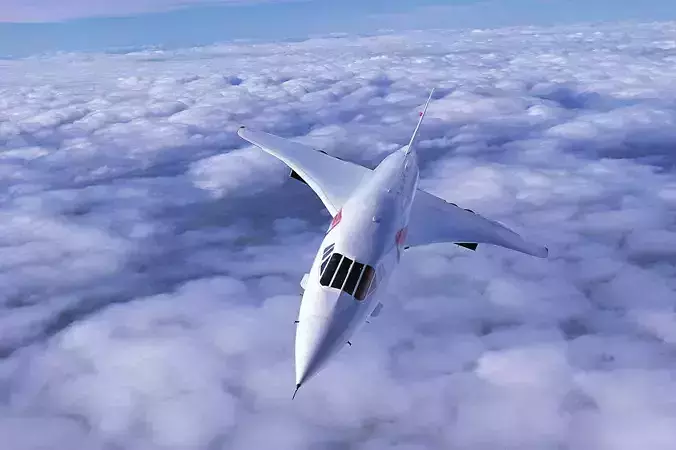 CONCORDE british supersonic jet 3D model