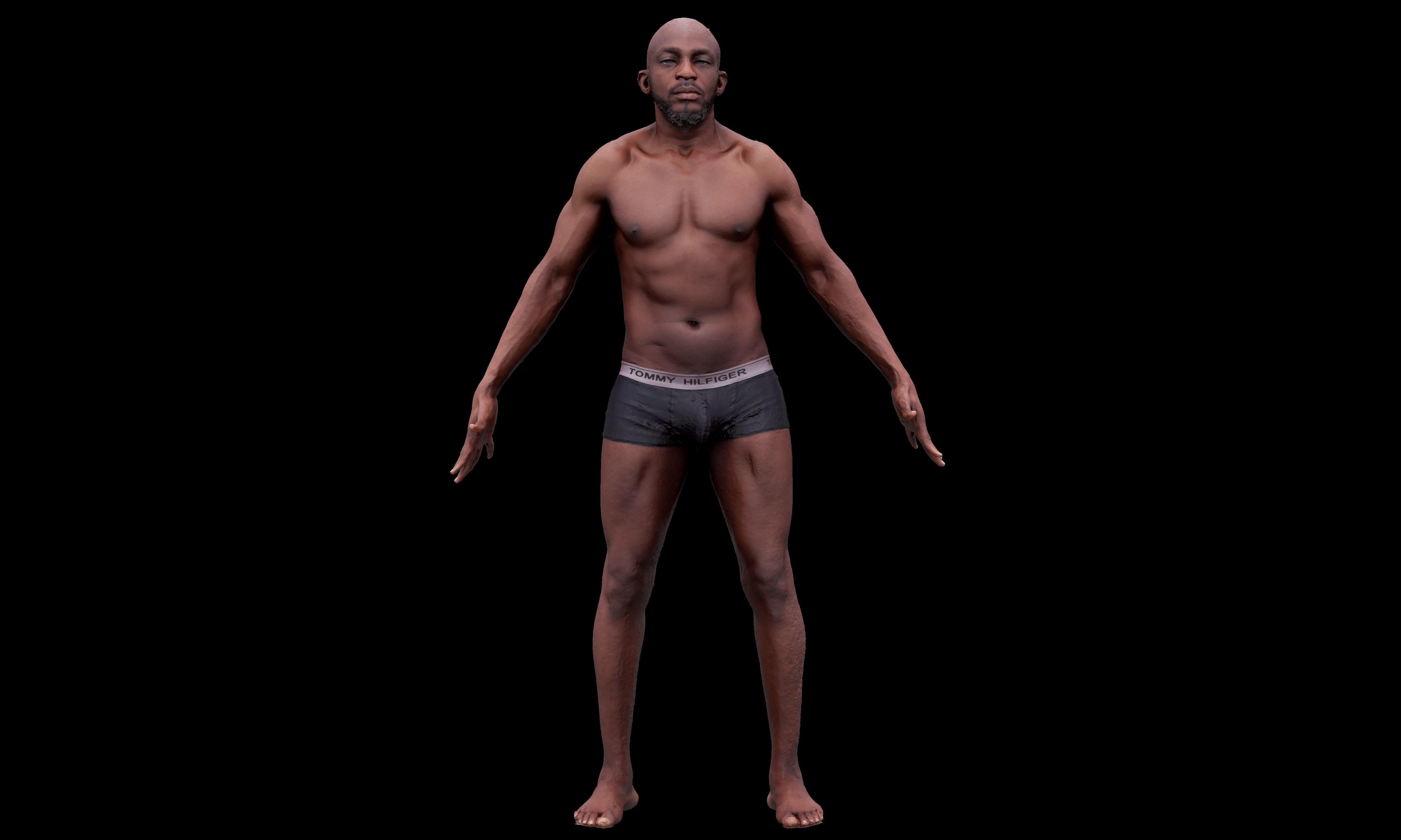 A Pose Raw 3D Scan Najeem Bonner 3D model_1