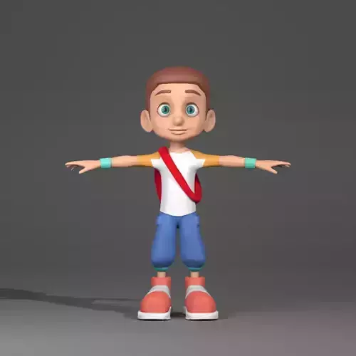 James Stylized boy character 3d