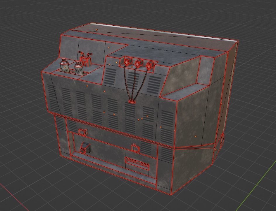 TV Old Television Low-poly 3D model PBR Low-poly 3D model_4