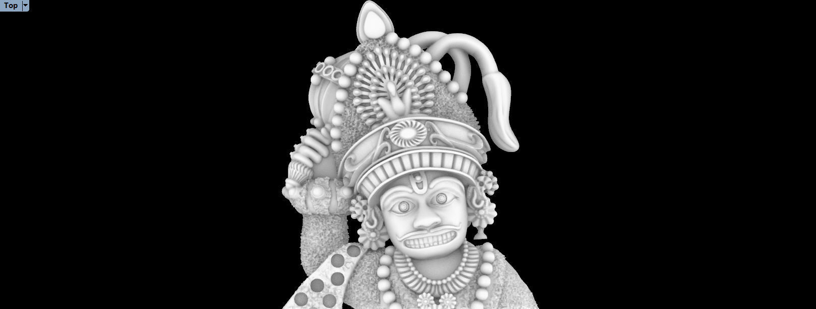 Hanumanji 3D print model_2
