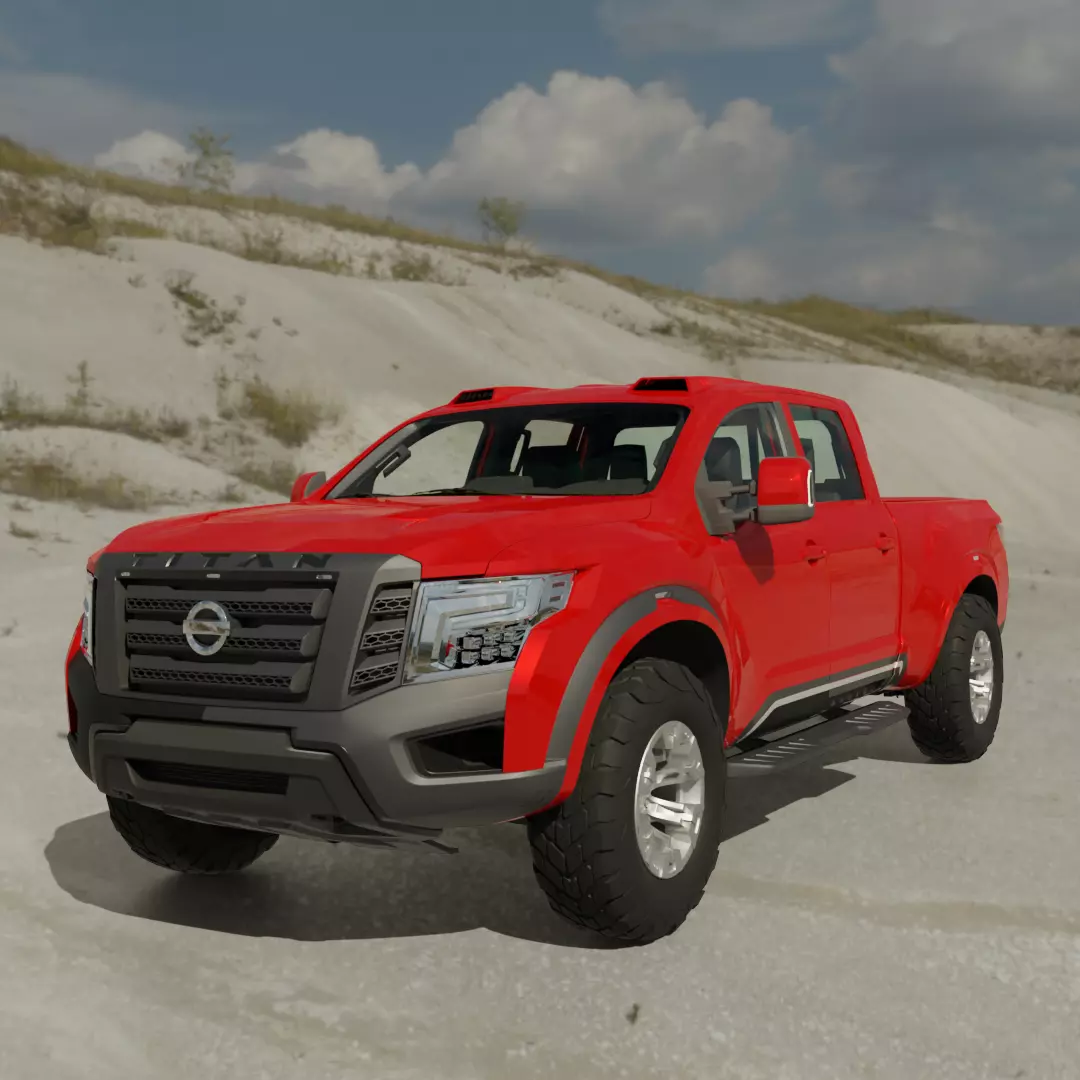 2022 Nissan Navara VL 4x4 Low-poly 3D model_0