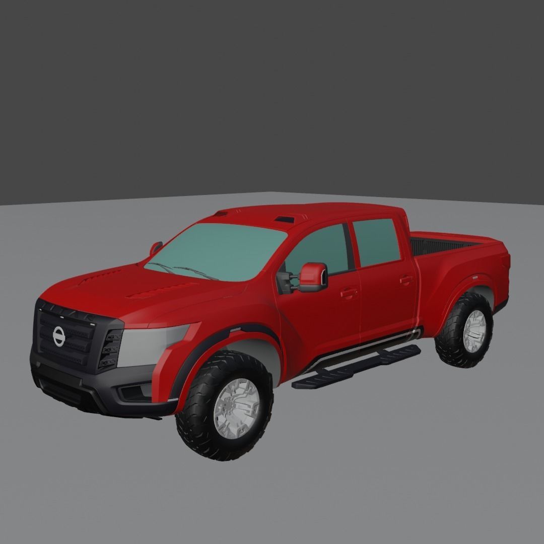 2022 Nissan Navara VL 4x4 Low-poly 3D model_3