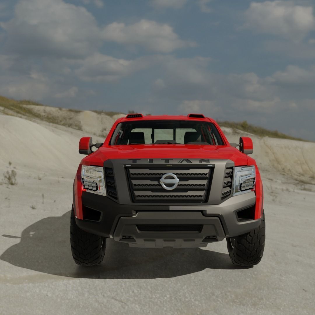 2022 Nissan Navara VL 4x4 Low-poly 3D model_2