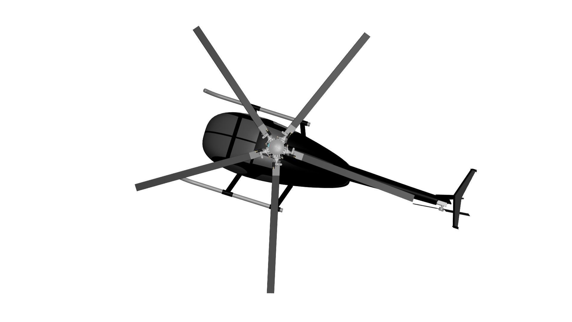 Helicopters MD 500 3D model_2