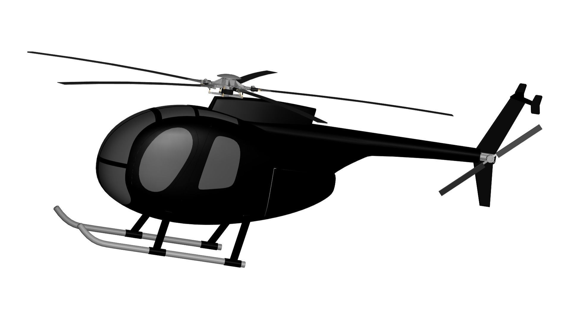 Helicopters MD 500 3D model_1