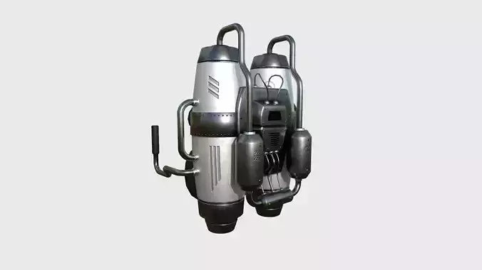 Jetpack A09 Steel - SciFi Character Design Low-poly 3D model
