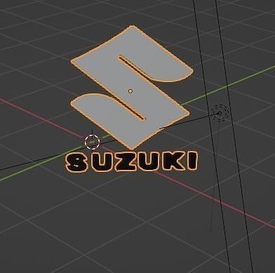 Suzuki 3D Logo Low-poly 3D model
