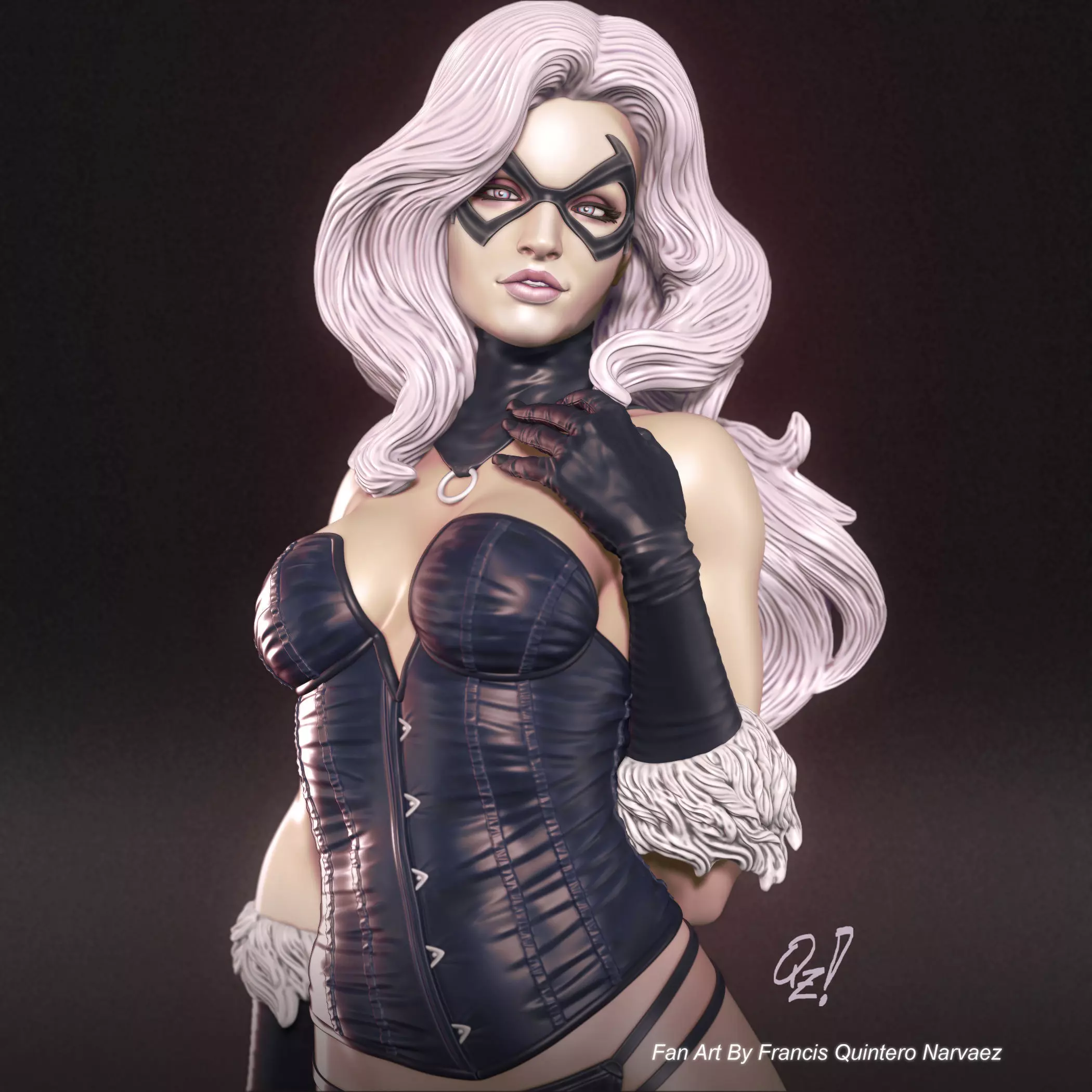 Blackcat Bust Special version  3D print model_0