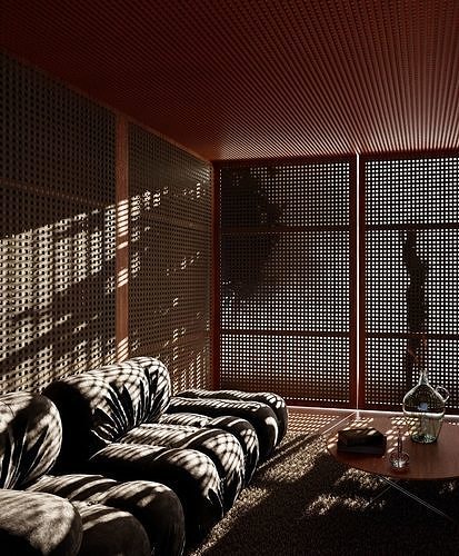 Living room with couch and coffe table 3D model