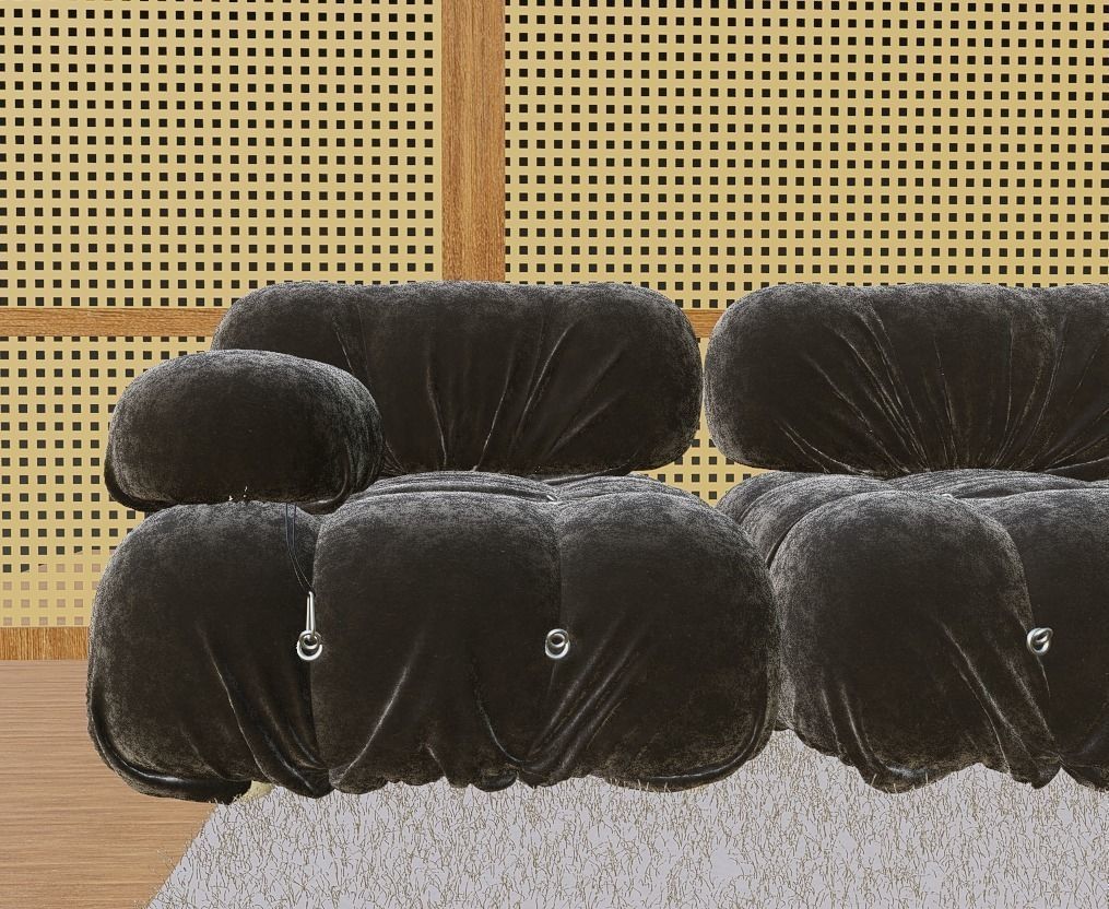 Living room with couch and coffe table 3D model_18