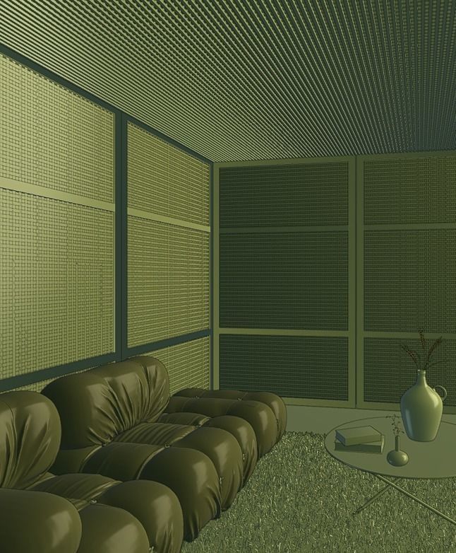 Living room with couch and coffe table 3D model_9