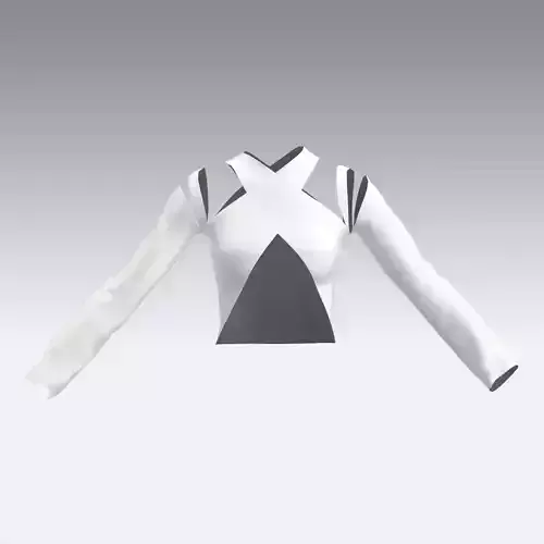 BLOUSE WHITE COLOR STRAP LOOK MODERN