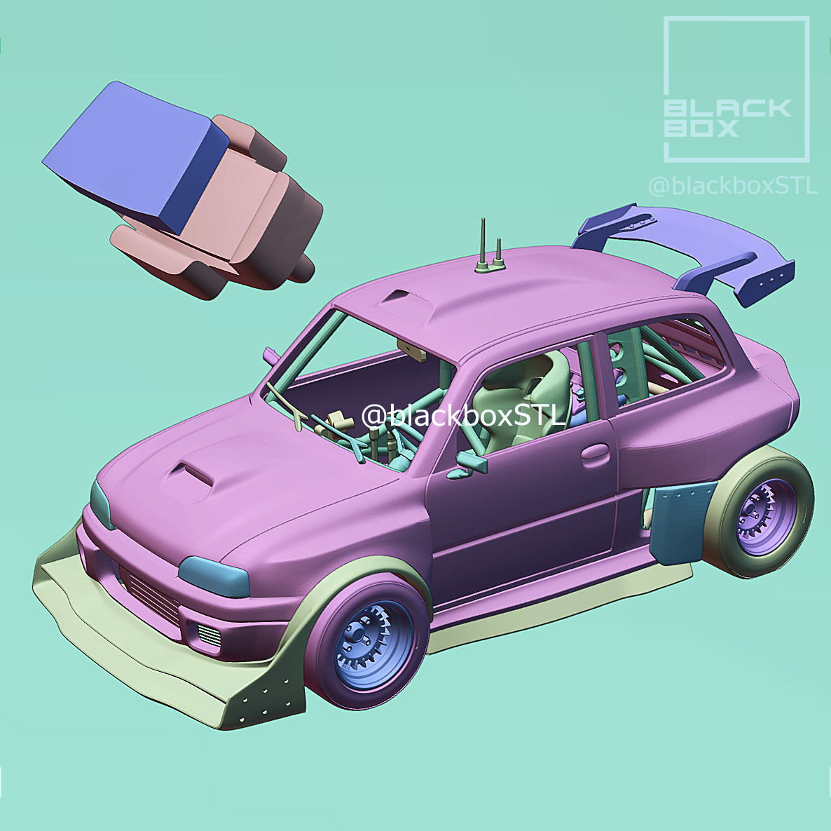 Time Attack Keicar FULL MODELKIT 1-24 3D model 3D printable | CGTrader