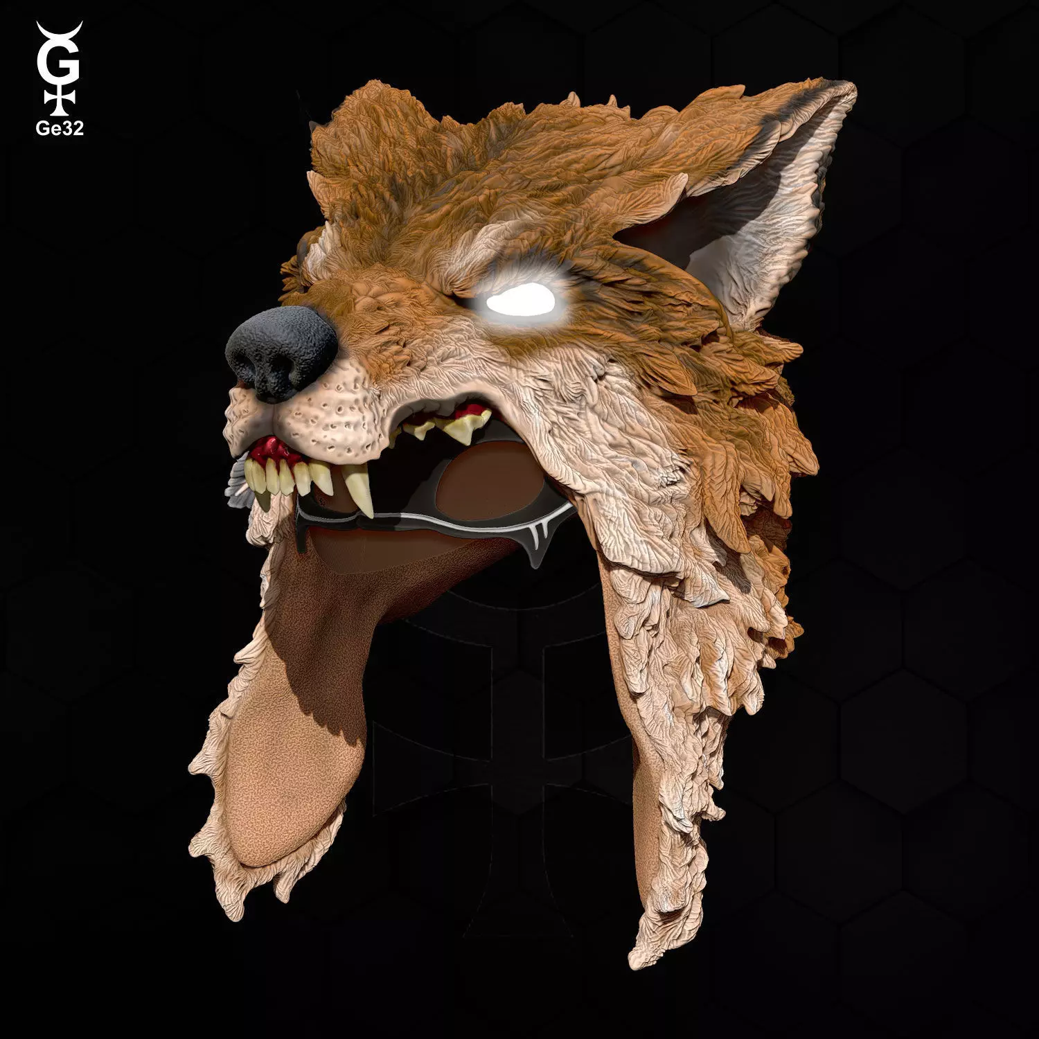 RED WOLF CAT - HELMET 3D print model
