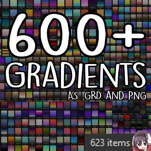 over 600 Gradients Pack Texture