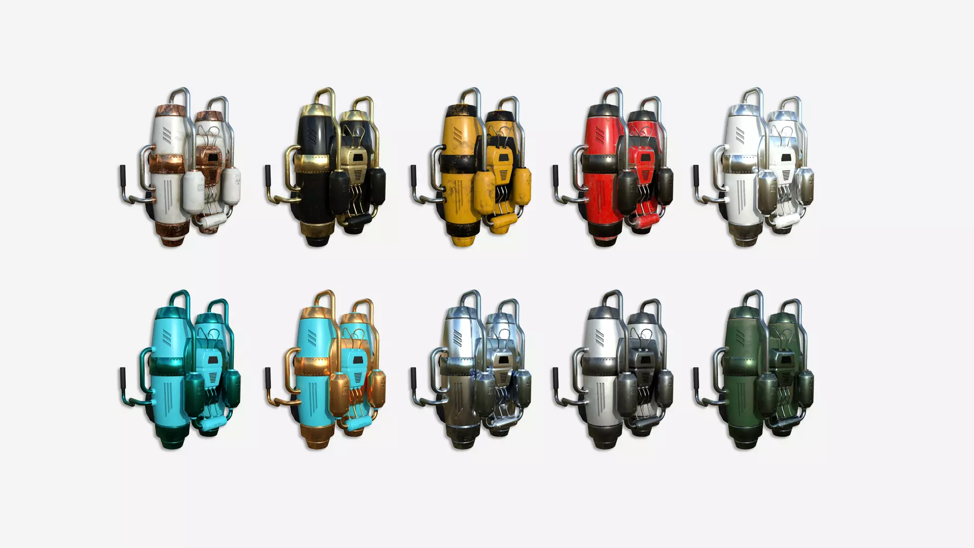 10 Jetpacks A Collection - SciFi Character Design _0