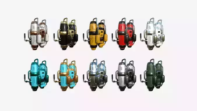 10 Jetpacks A Collection - SciFi Character Design 