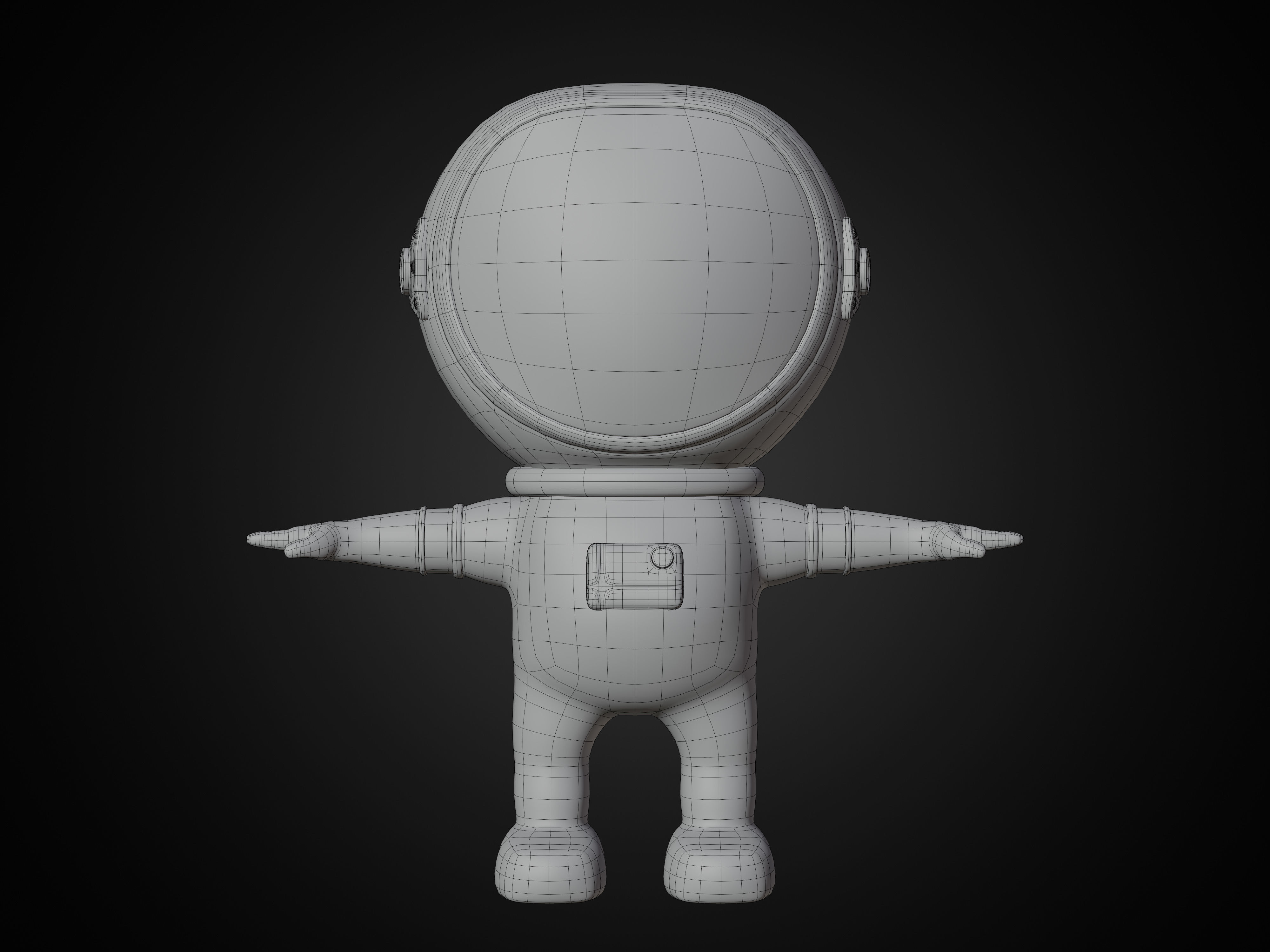 Characters SPACE SUIT for General Decoration Minimal Style 3D model_12