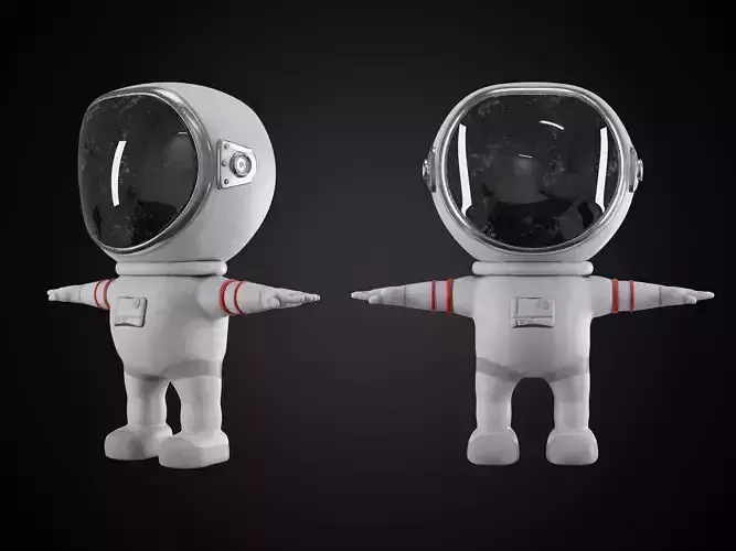 Characters SPACE SUIT for General Decoration Minimal Style 3D model