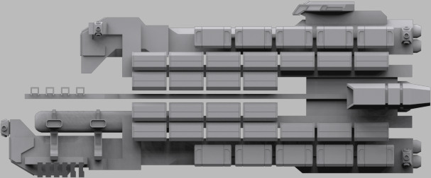 Cargo Freighter Low-poly 3D model_4