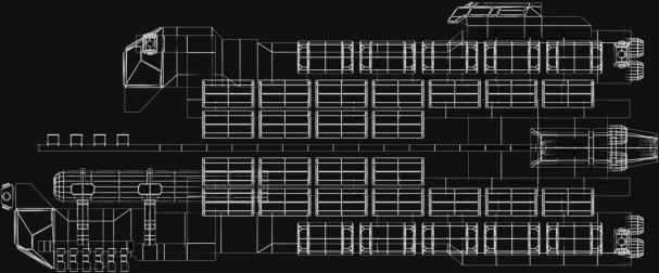 Cargo Freighter Low-poly 3D model_6