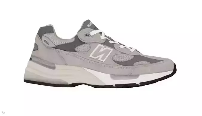 New Balance 992 Grey 3D model
