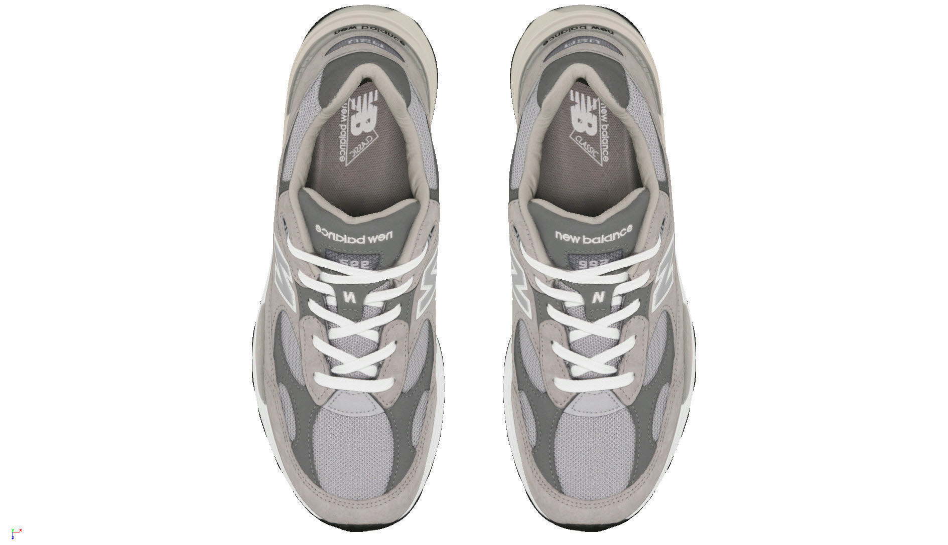 New Balance 992 Grey 3D model_1