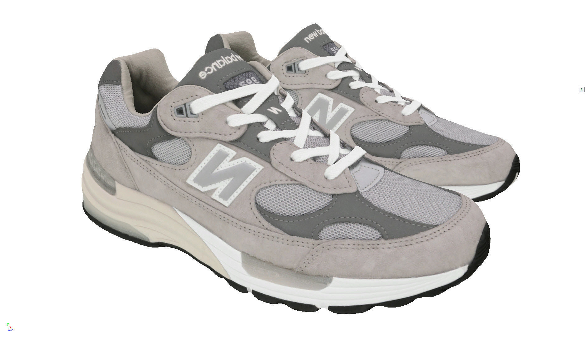 New Balance 992 Grey 3D model_7