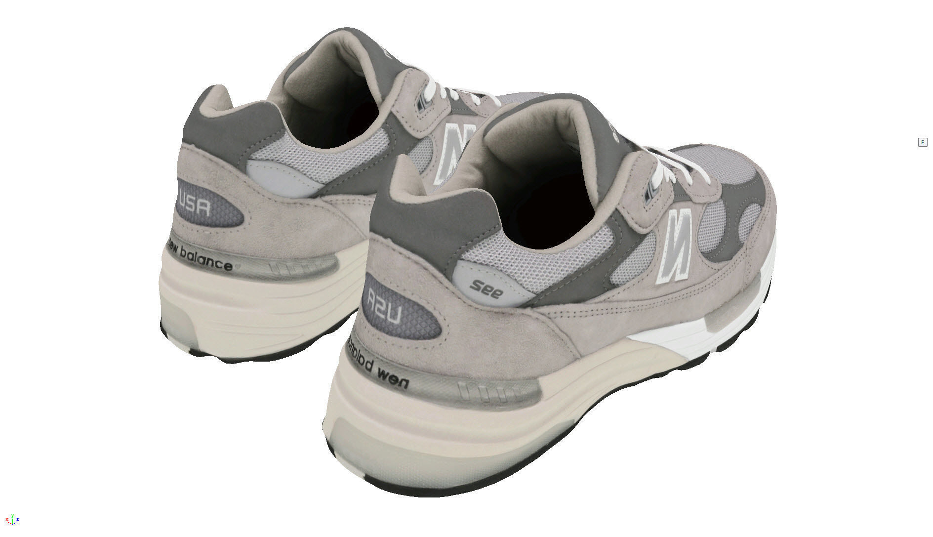 New Balance 992 Grey 3D model_9