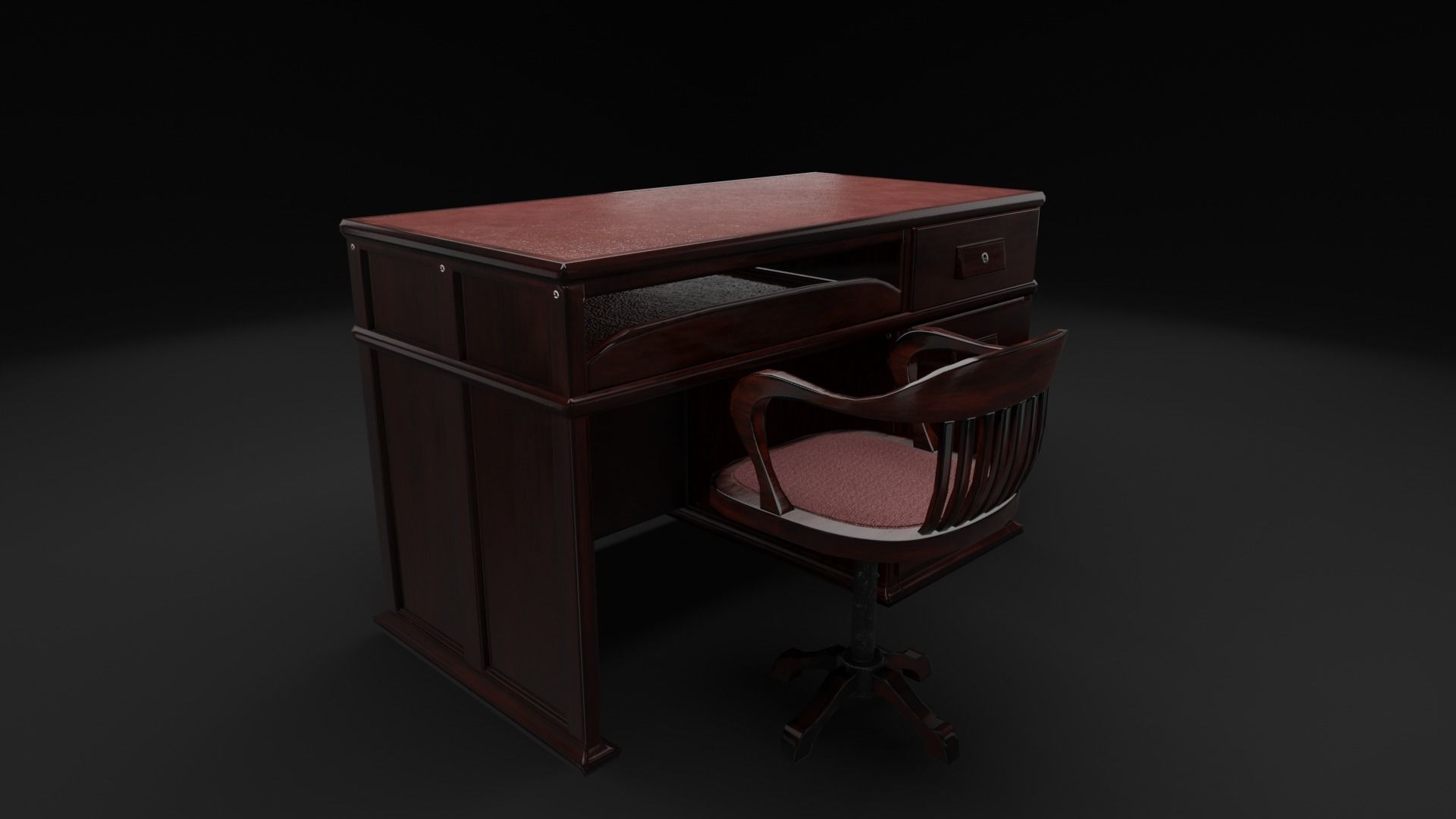 Vintage Classroom Set 3D Model Collection_6