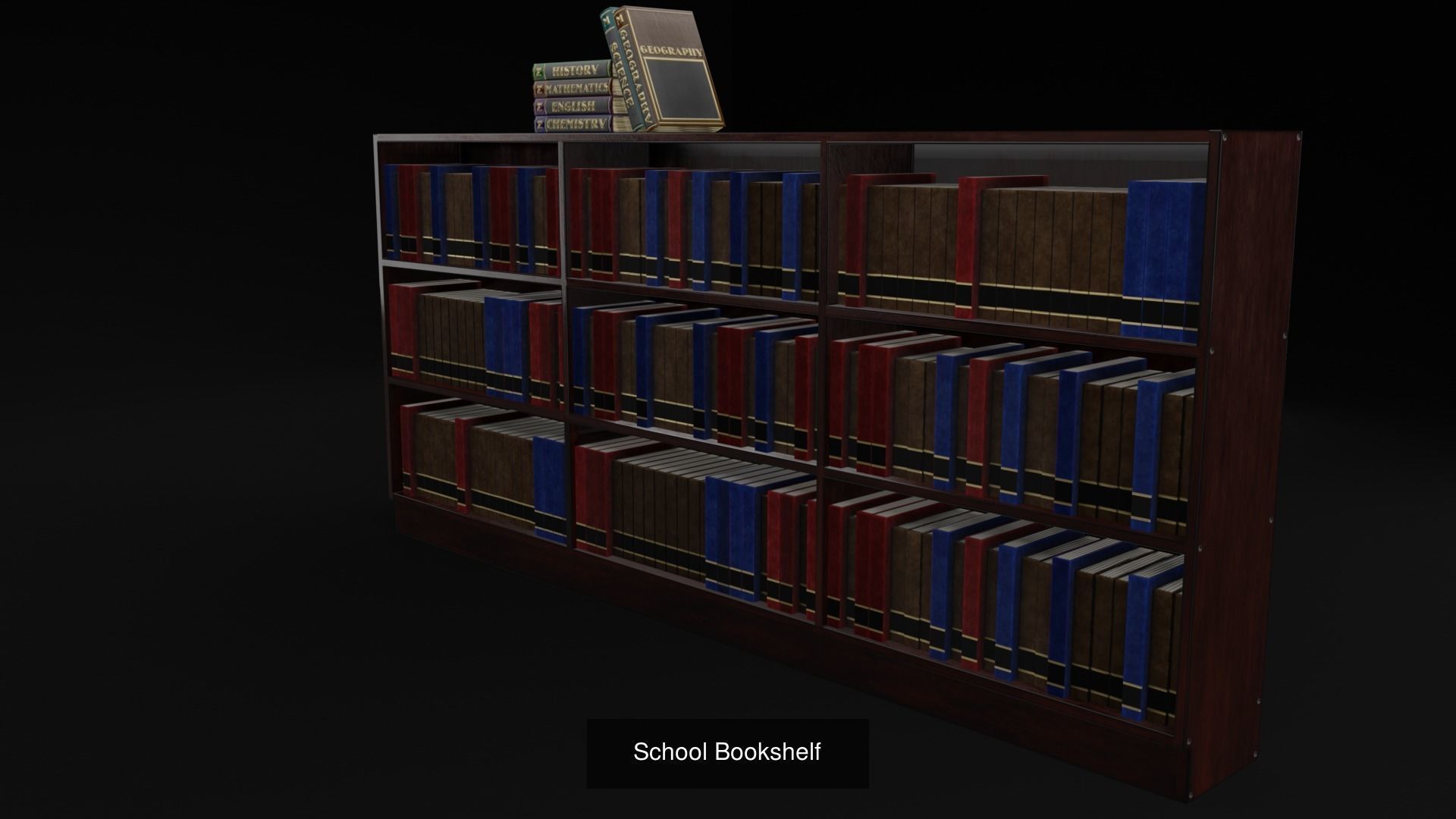 Vintage Classroom Set 3D Model Collection_16