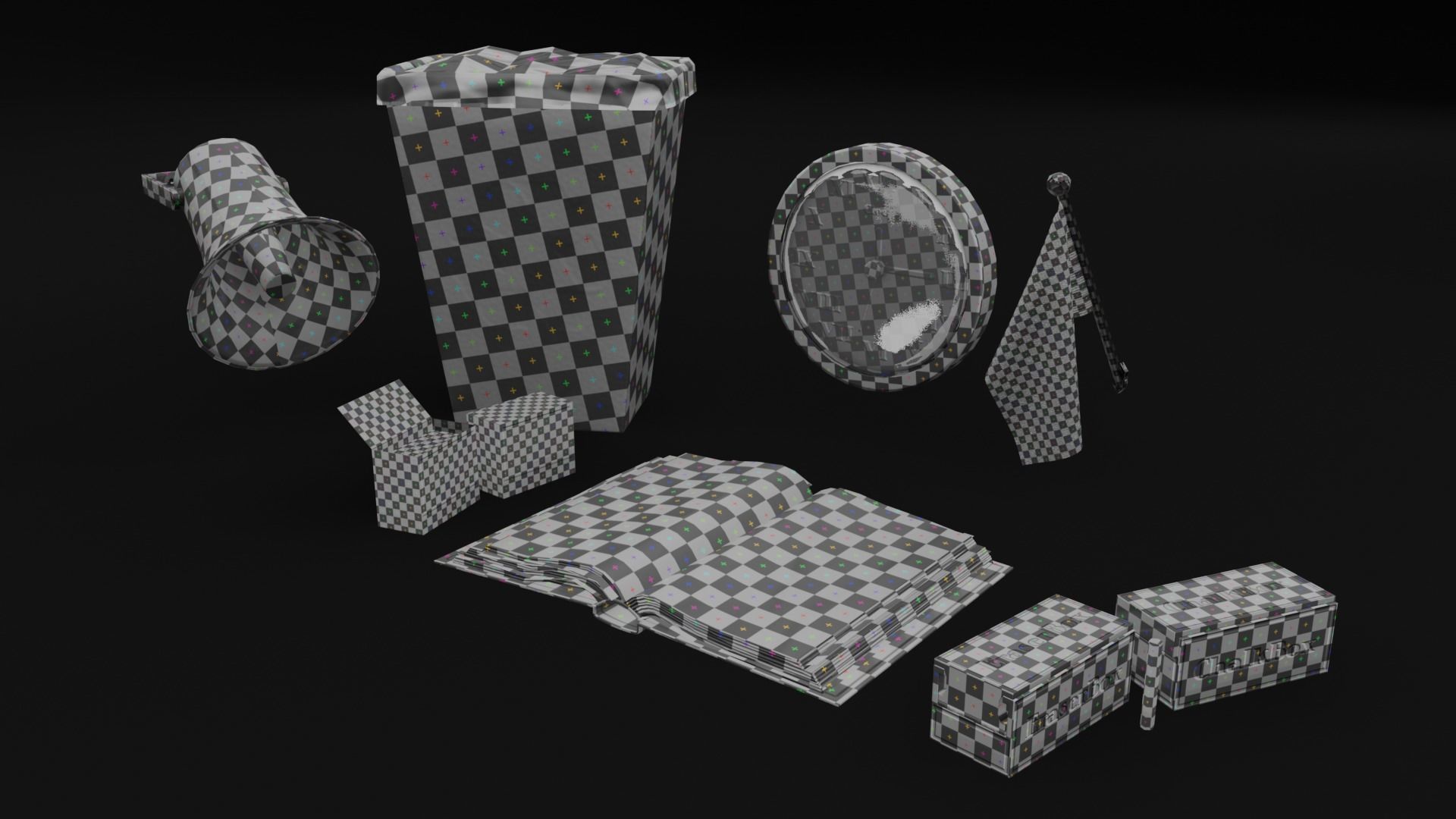 Vintage Classroom Set 3D Model Collection_26