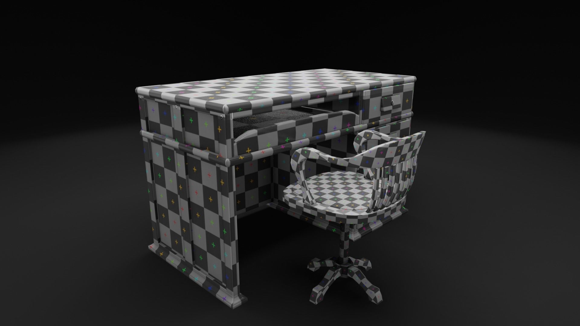 Vintage Classroom Set 3D Model Collection_8
