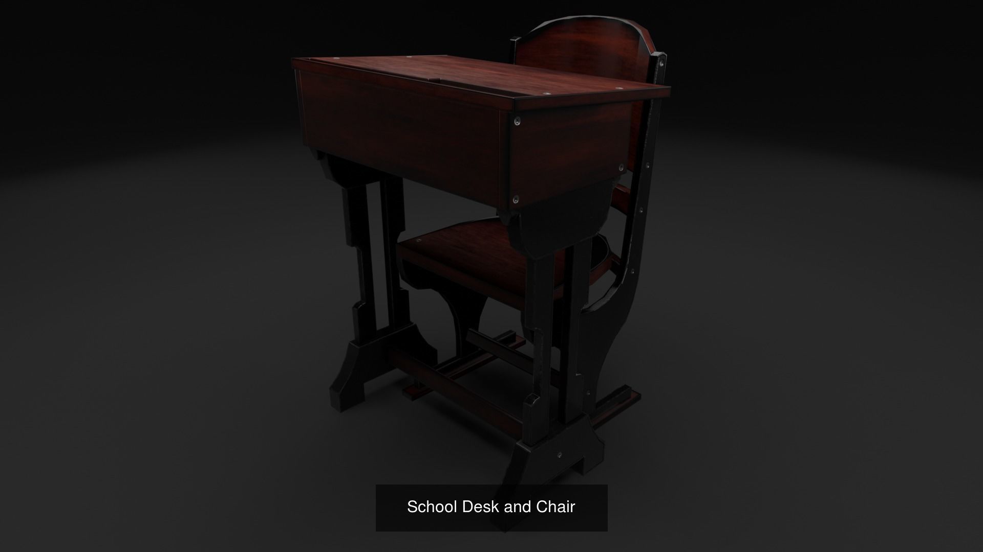 Vintage Classroom Set 3D Model Collection_3