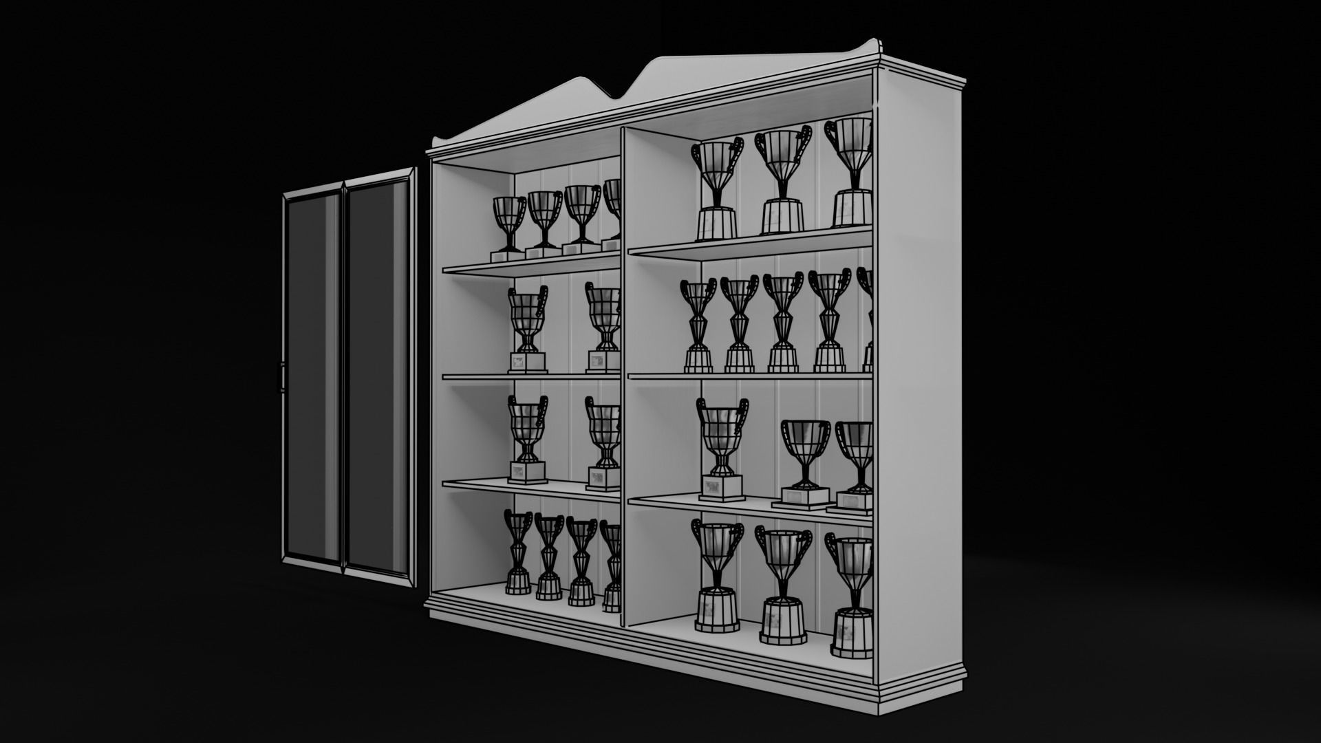 Vintage Classroom Set 3D Model Collection_21