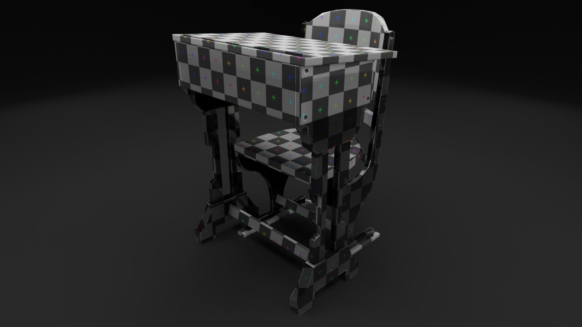 Vintage Classroom Set 3D Model Collection_4