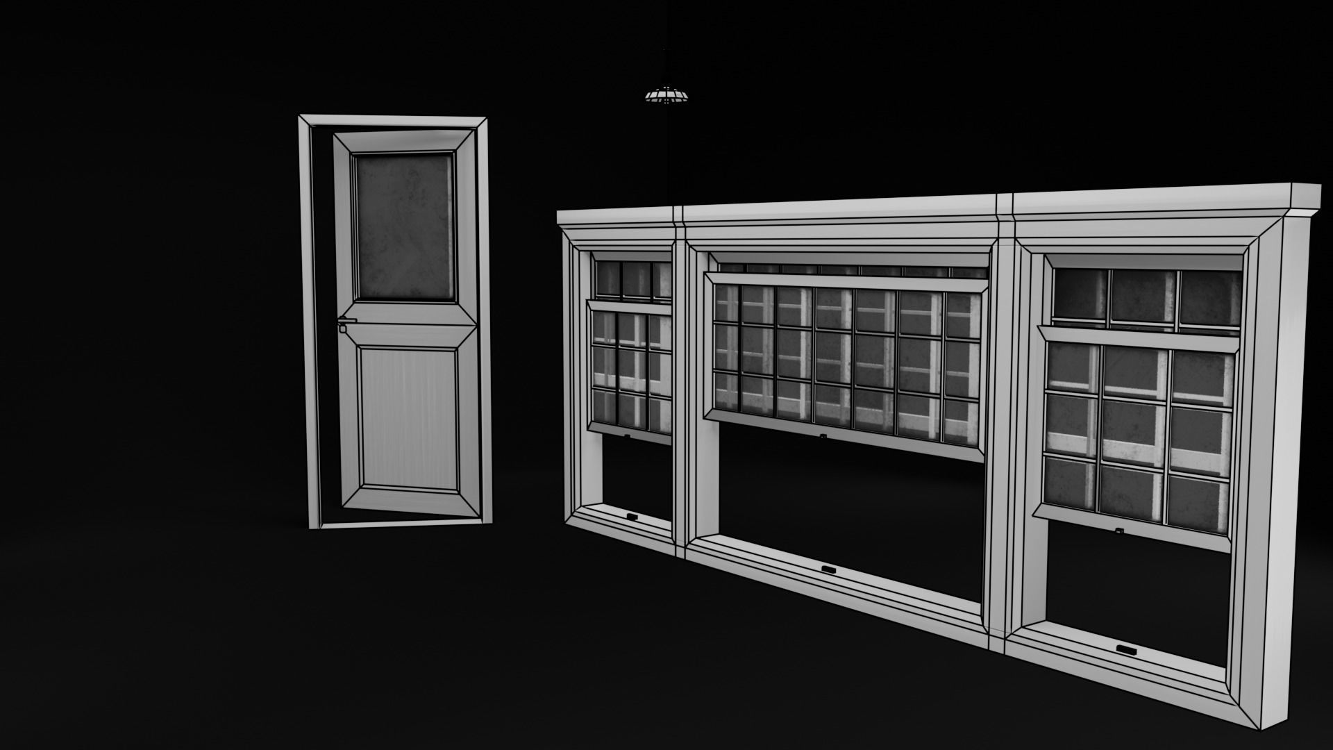 Vintage Classroom Set 3D Model Collection_30
