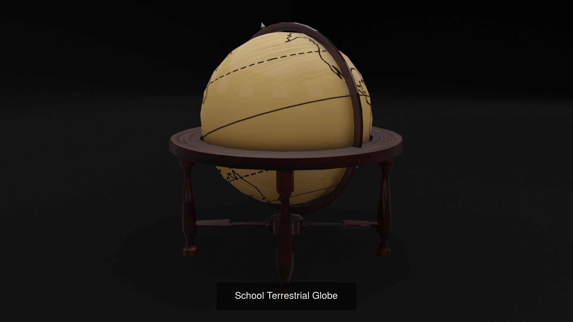 Vintage Classroom Set 3D Model Collection_22